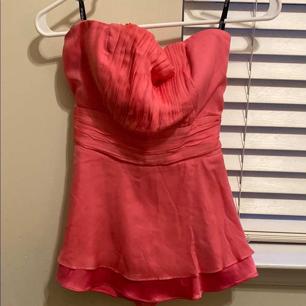 Bebe Pink Strapless Top